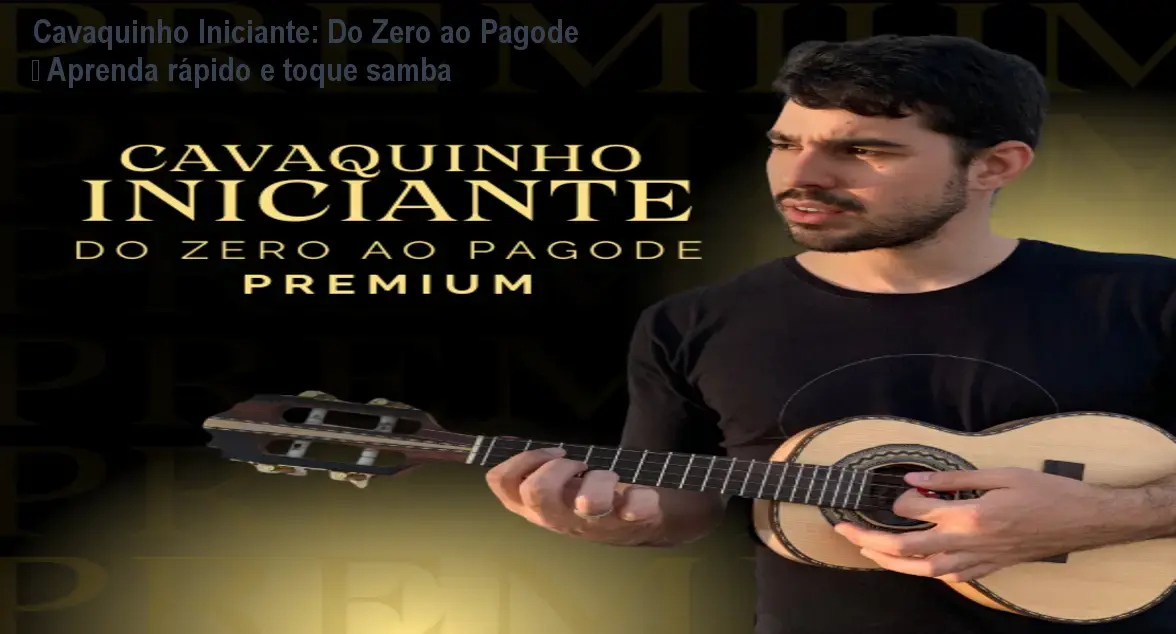 Aluno praticando cavaquinho com o curso online do Victor Cazzoli, aprendendo pagode e samba