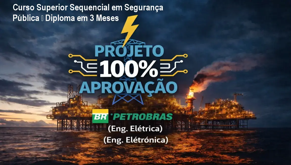 Imagem do curso superior sequencial de Gestão em Segurança Pública, mostrando certificado digital e aulas online