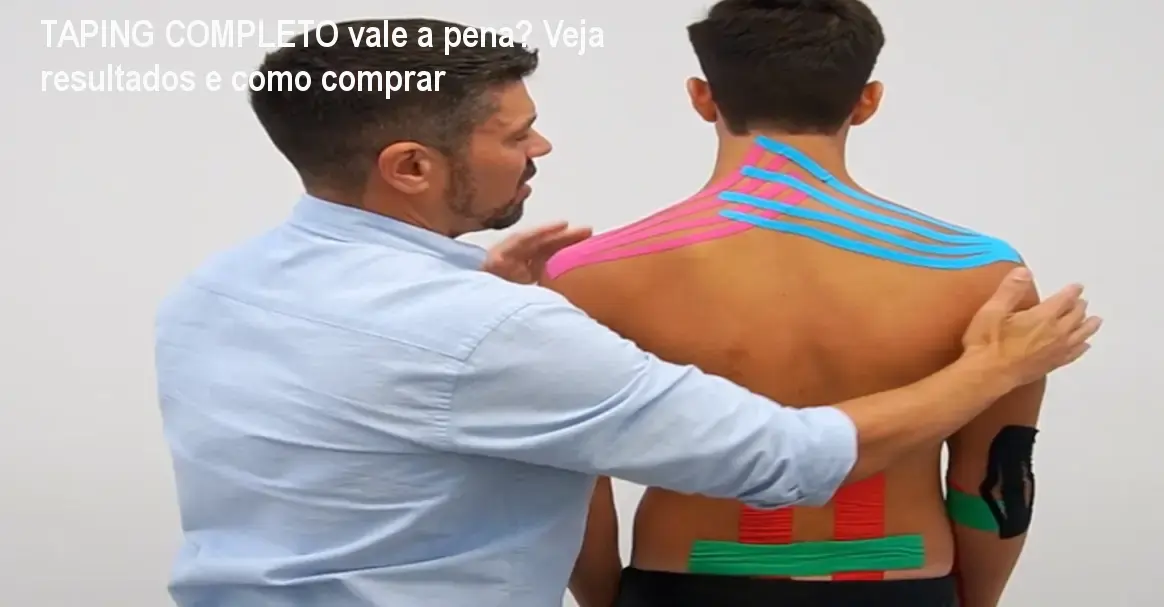 Fisioterapeuta aplicando técnica de taping terapêutico em paciente para reabilitação muscular
