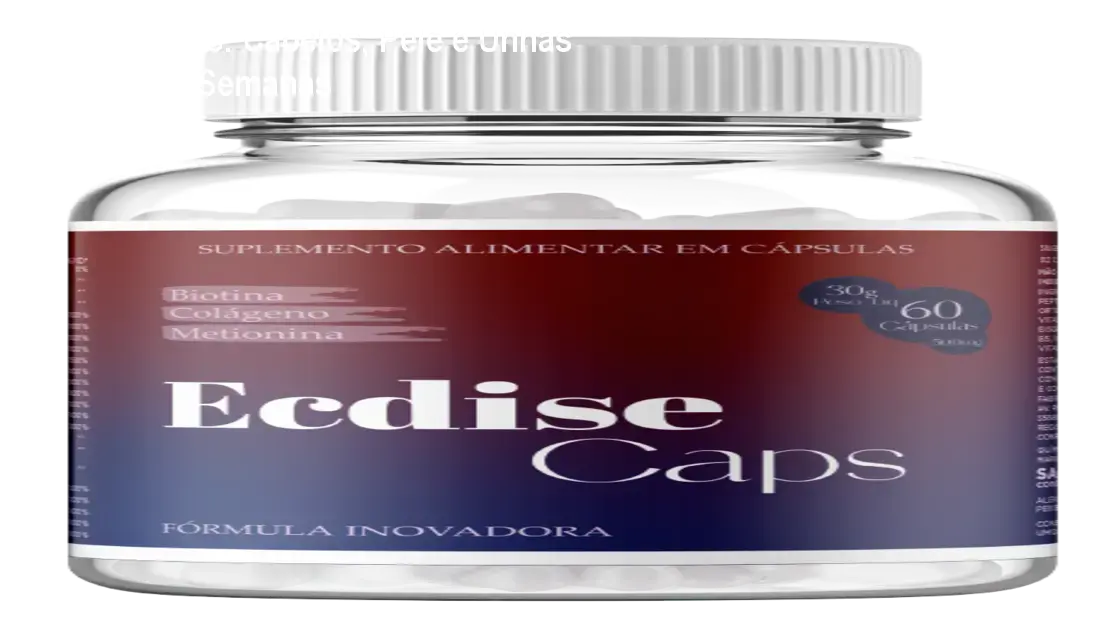 ecdise caps suplemento beleza beneficios cabelos pele unhas jpg Ecdise Caps: Cabelos, Pele e Unhas Fortes em Semanas Frasco de Ecdise Caps ao lado de cabelos brilhosos, pele luminosa e unhas fortes