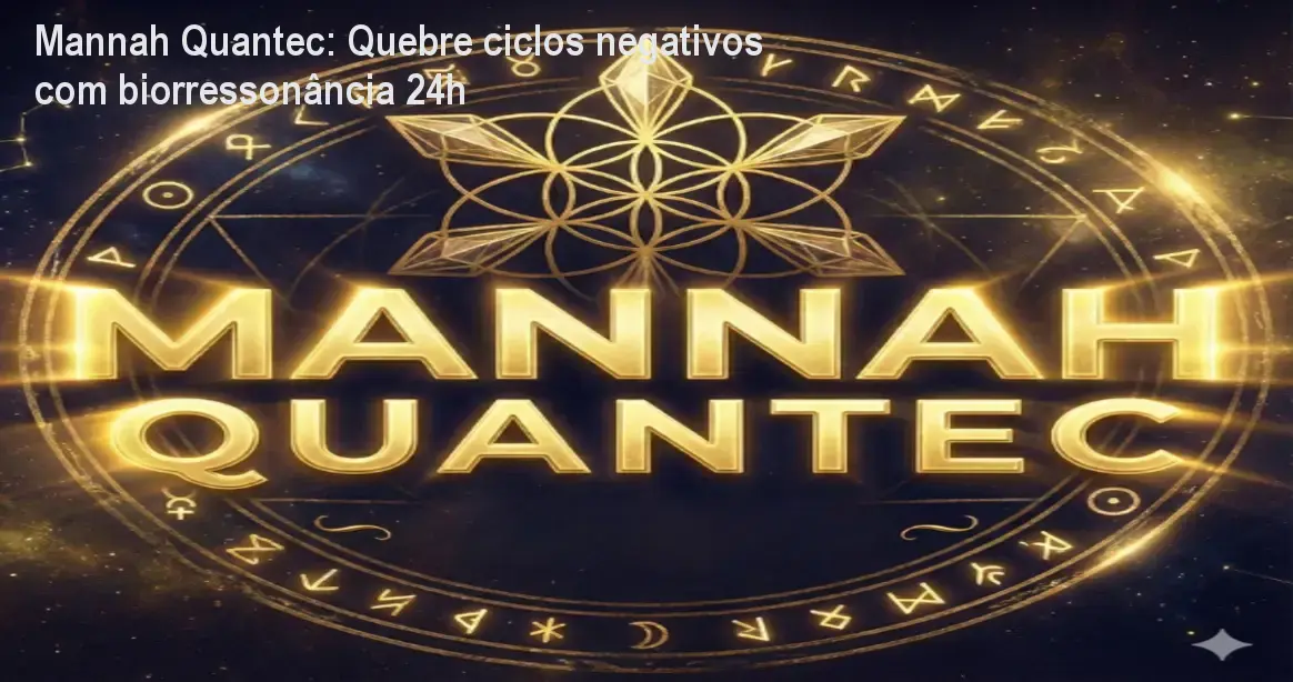 Mannah Quantec enviando frequências quânticas 24h por dia para harmonizar energia