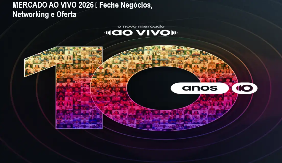 Participante fechando negócio durante o Mercado Ao Vivo 2026 em São Paulo, aproveitando o networking estratégico.