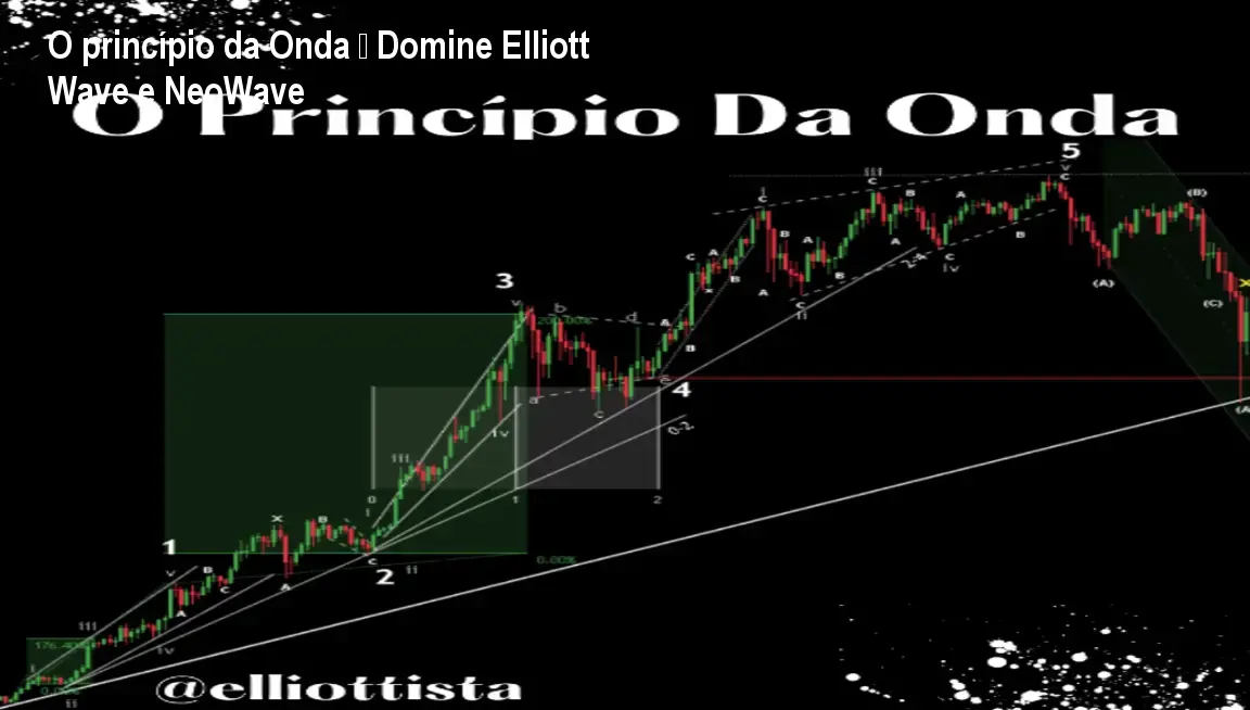 Tela do curso O princípio da Onda mostrando aulas de Elliott Wave e NEoWave para traders avançados