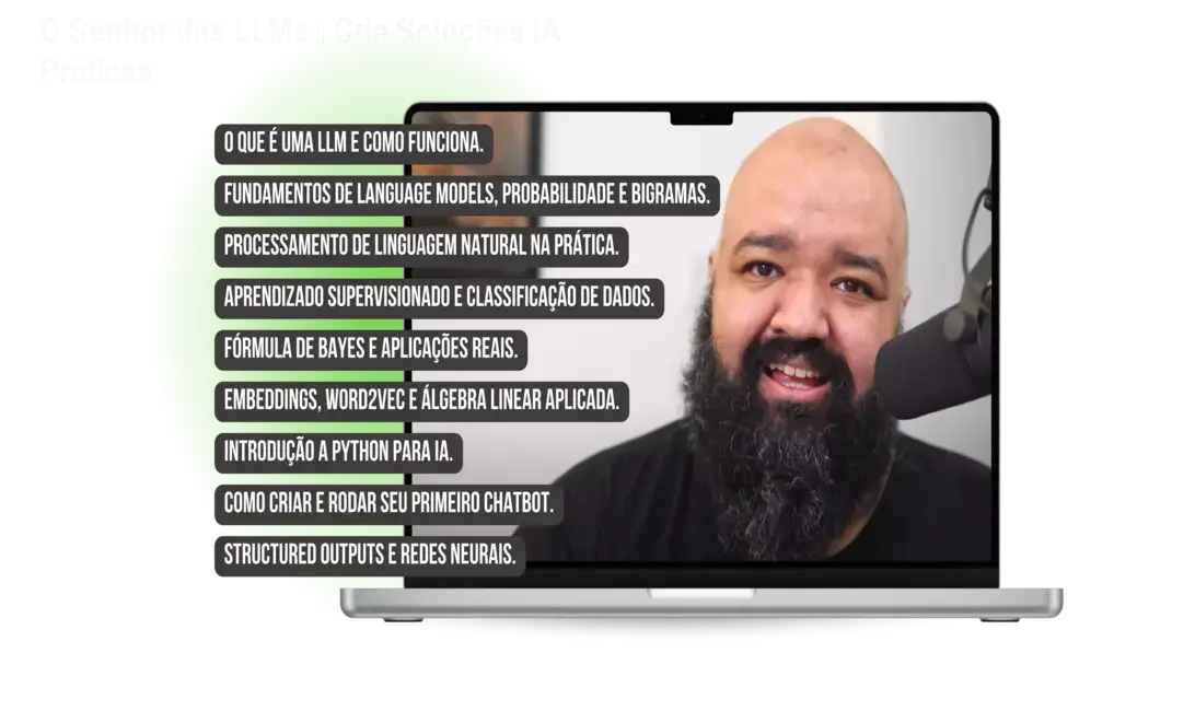 o senhor das llms curso ia solucao pratica O Senhor das LLMs – Crie Soluções IA Práticas Caio Gomes apresenta o curso O Senhor das LLMs, mostrando como construir chatbots e aplicações de IA reais