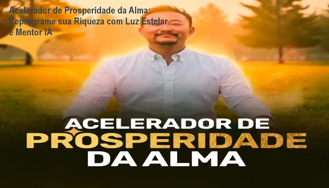 Imagem do Acelerador de Prosperidade da Alma mostrando a interface da plataforma com energia Luz Estelar