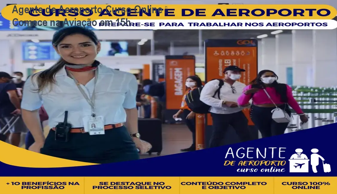 Aluna estudando o curso online de Agente de Aeroporto, preparando currículo para vagas na aviação
