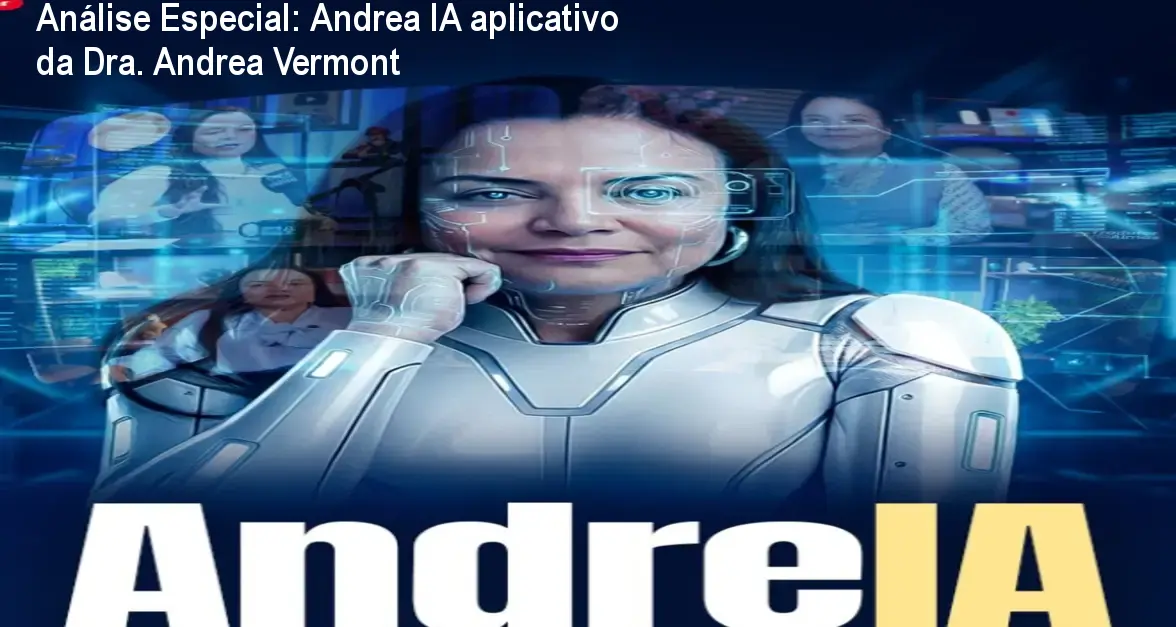 Capa informativa sobre o tema Andrea IA aplicativo da Dra. Andrea Vermont