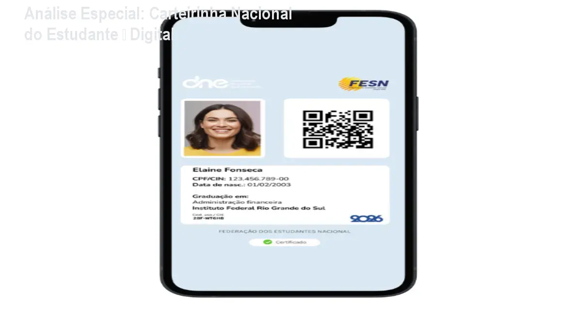 Capa informativa sobre o tema Carteirinha Nacional do Estudante – Digital