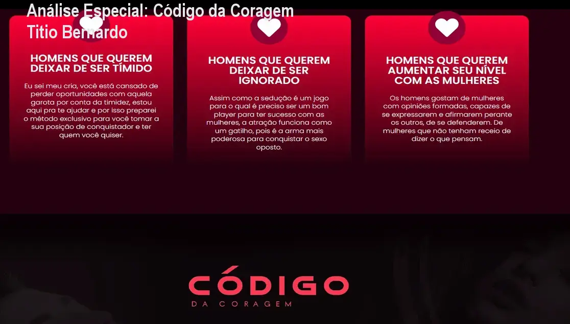 Capa informativa sobre o tema Código da Coragem Titio Bernardo