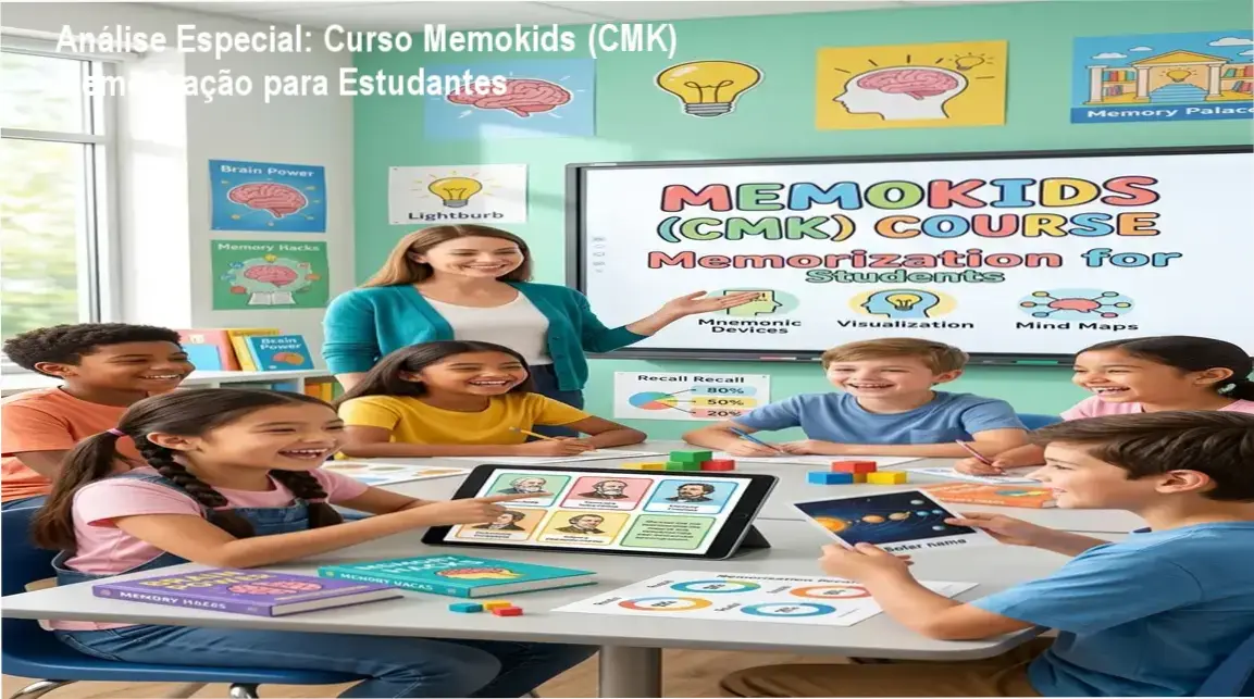 Capa informativa sobre o tema Curso Memokids (CMK) Memorização para Estudantes