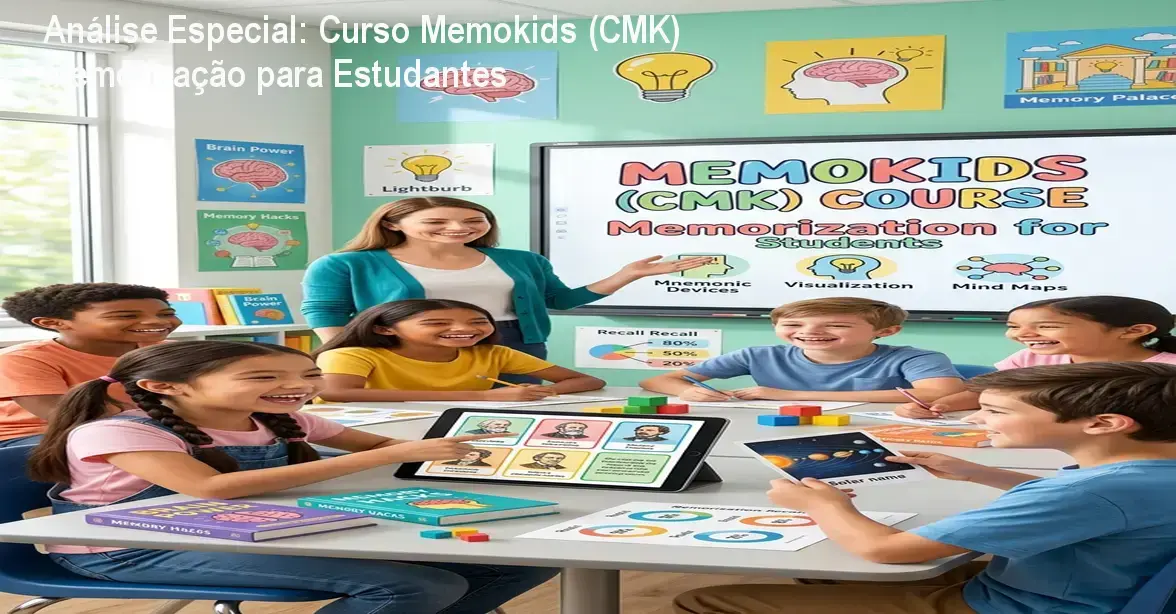 Capa informativa sobre o tema Curso Memokids (CMK) Memorização para Estudantes