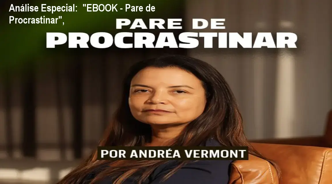 Capa informativa sobre o tema "EBOOK - Pare de Procrastinar",