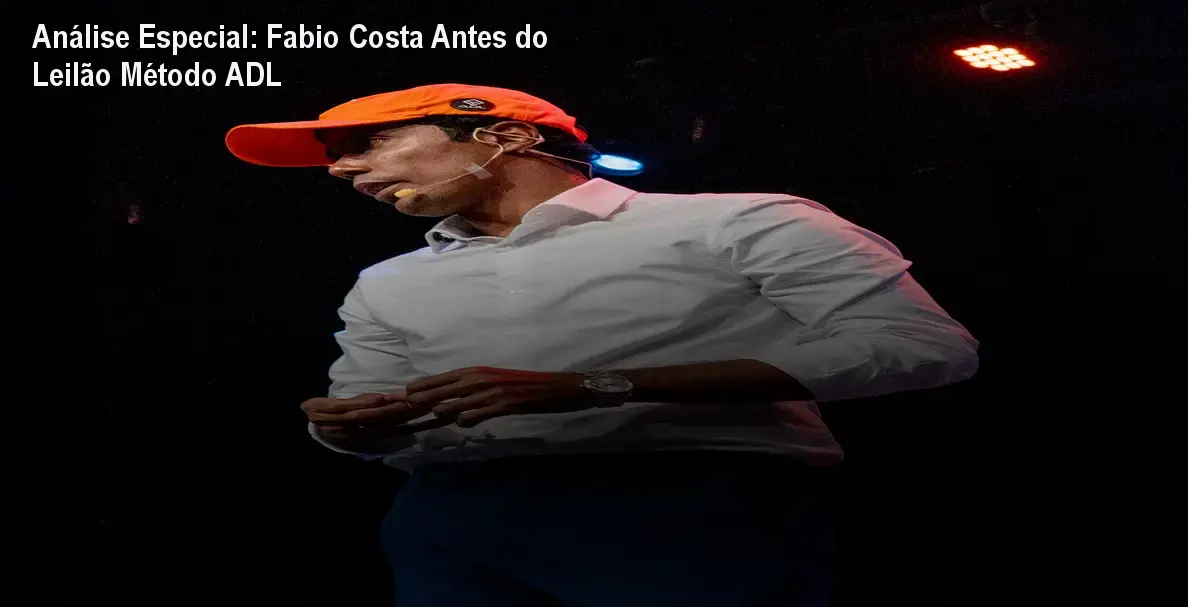 Capa informativa sobre o tema Fabio Costa Antes do Leilão Método ADL