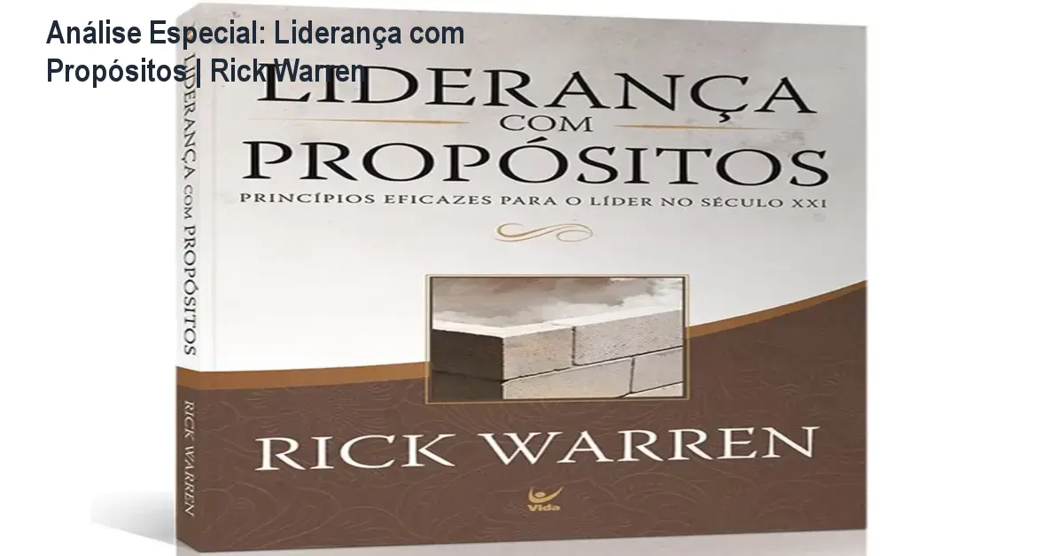 Capa informativa sobre o tema Liderança com Propósitos | Rick Warren