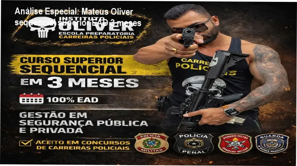 Capa informativa sobre o tema Mateus Oliver sequencial superior EAD 3 meses