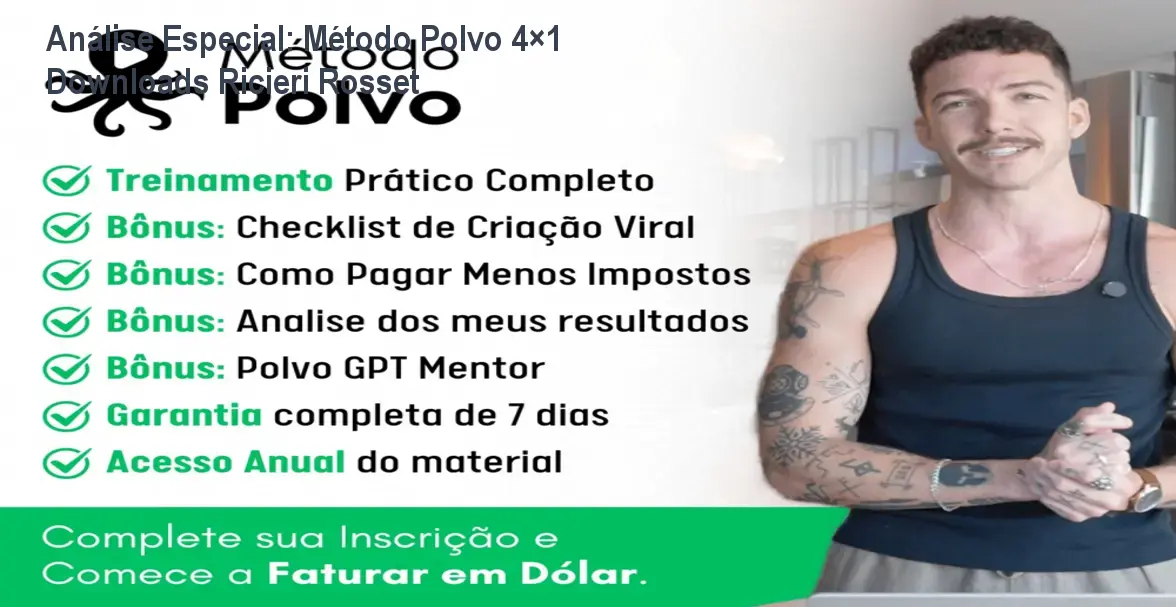 Capa informativa sobre o tema Método Polvo 4×1 Downloads Ricieri Rosset