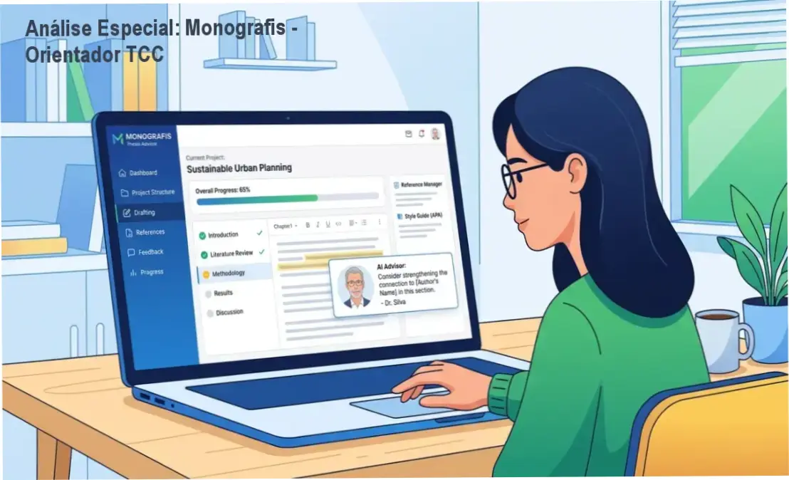 Capa informativa sobre o tema Monografis - Orientador TCC