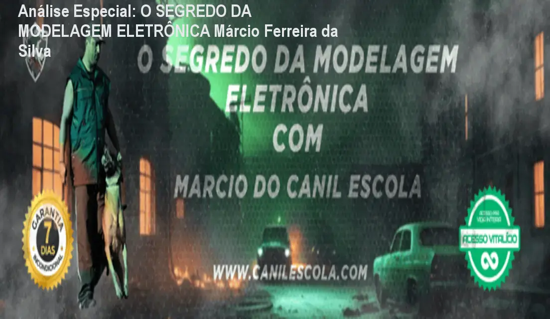 Capa informativa sobre o tema O SEGREDO DA MODELAGEM ELETRÔNICA Márcio Ferreira da Silva