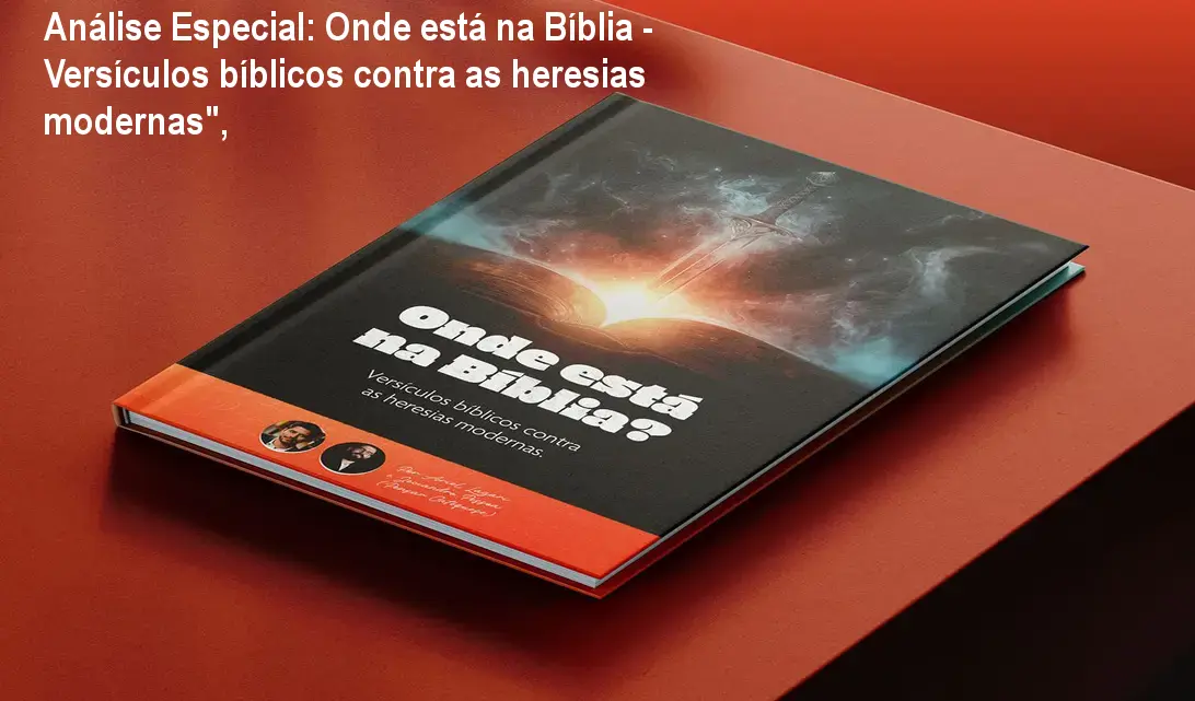 Capa informativa sobre o tema Onde está na Bíblia - Versículos bíblicos contra as heresias modernas",