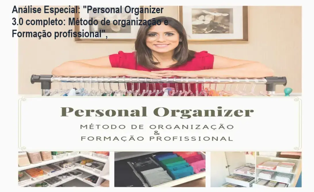 Capa informativa sobre o tema "Personal Organizer 3.0 completo: Método de organização e Formação profissional",