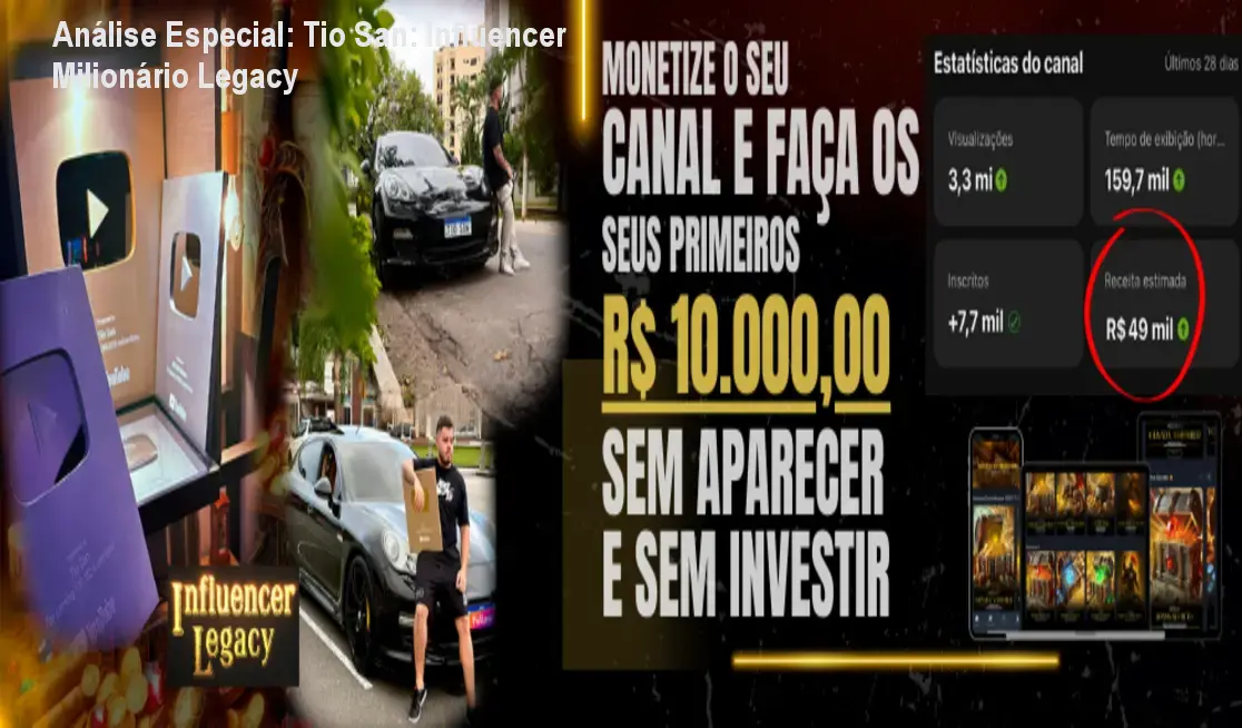 Capa informativa sobre o tema Tio San: Influencer Milionário Legacy