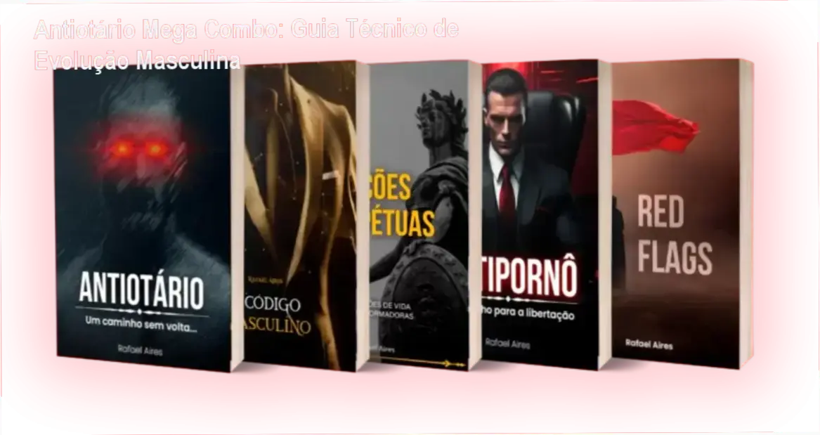 Capa do Antiotário Mega Combo mostrando guia de evolução masculina e disciplina pessoal