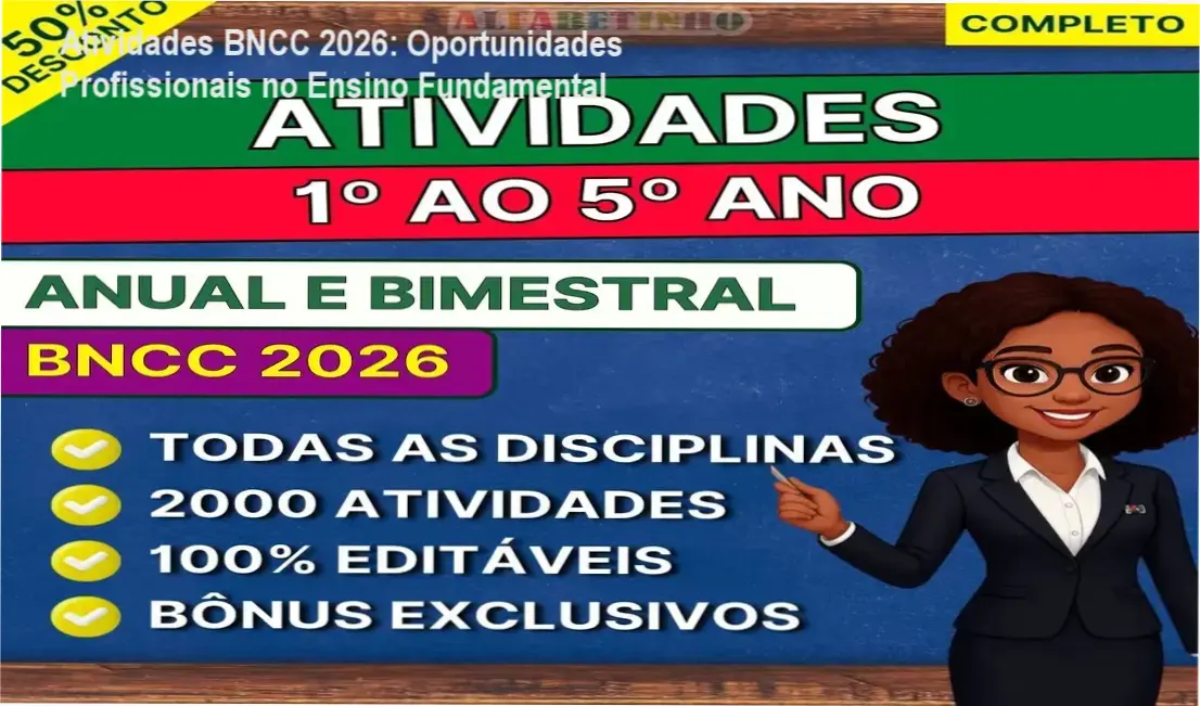 Atividades BNCC 2026 carreira docente e aplicação prática