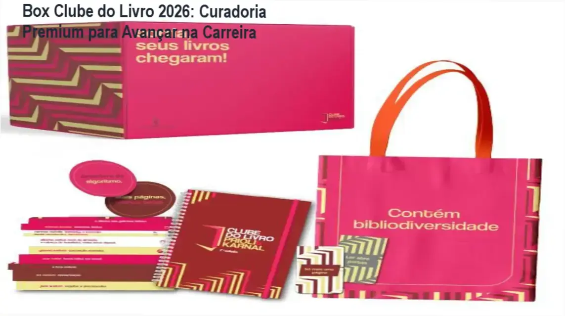 Box Clube do Livro 2026 de Gabriela Prioli e Leandro Karnal aplicado à carreira e desenvolvimento profissional