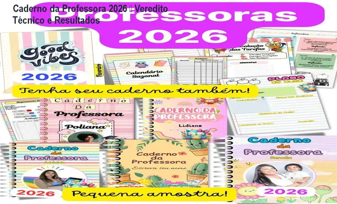 Caderno da Professora 2026 + Sondagem Diagnóstica demonstra resultados reais e experiência prática