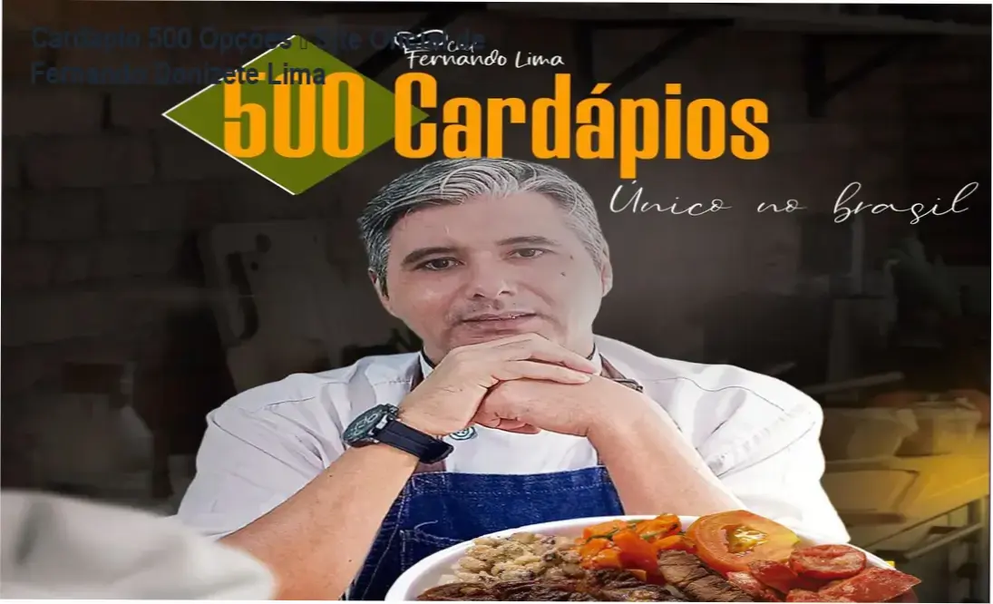 Cardápio com 500 Opções Montadas de Fernando Donizete Lima – página oficial