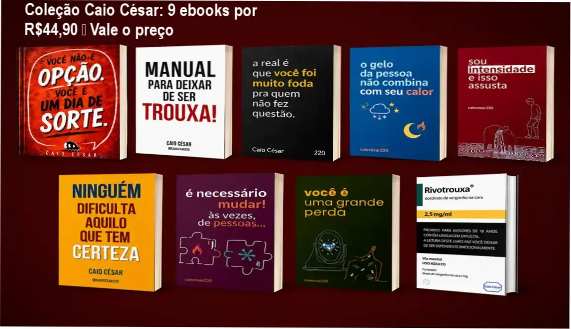 Coleção Caio César – garantia de 7 dias e devolução