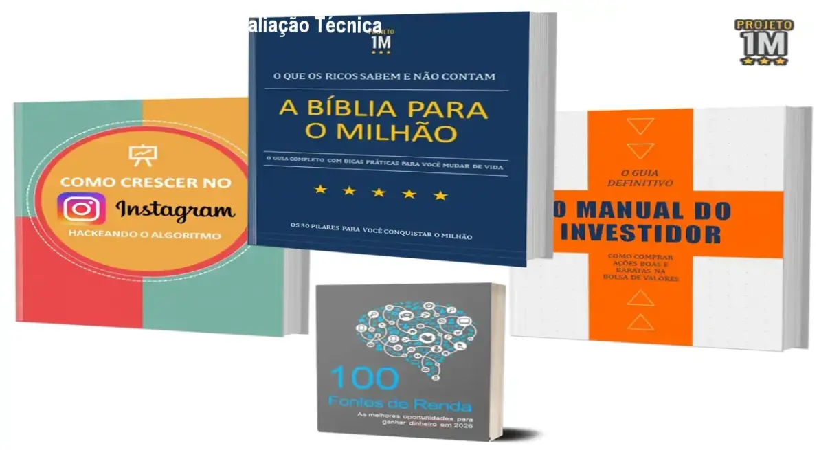 Capa do Combo Projeto Milhão mostrando guia de milhão, Instagram e investimentos
