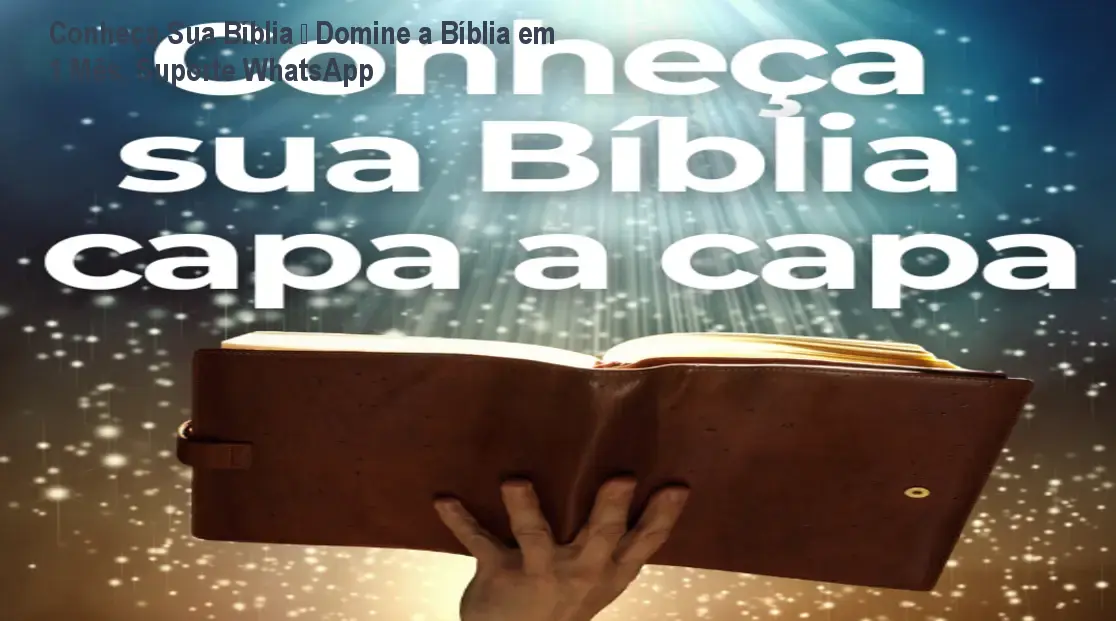 conheca sua biblia curso suporte whatsapp Conheça Sua Bíblia – Domine a Bíblia em 1 Mês, Suporte WhatsApp Tela do curso Conheça Sua Bíblia mostrando vídeo aula com apoio do presbítero André Sanchez e chat de suporte no WhatsApp