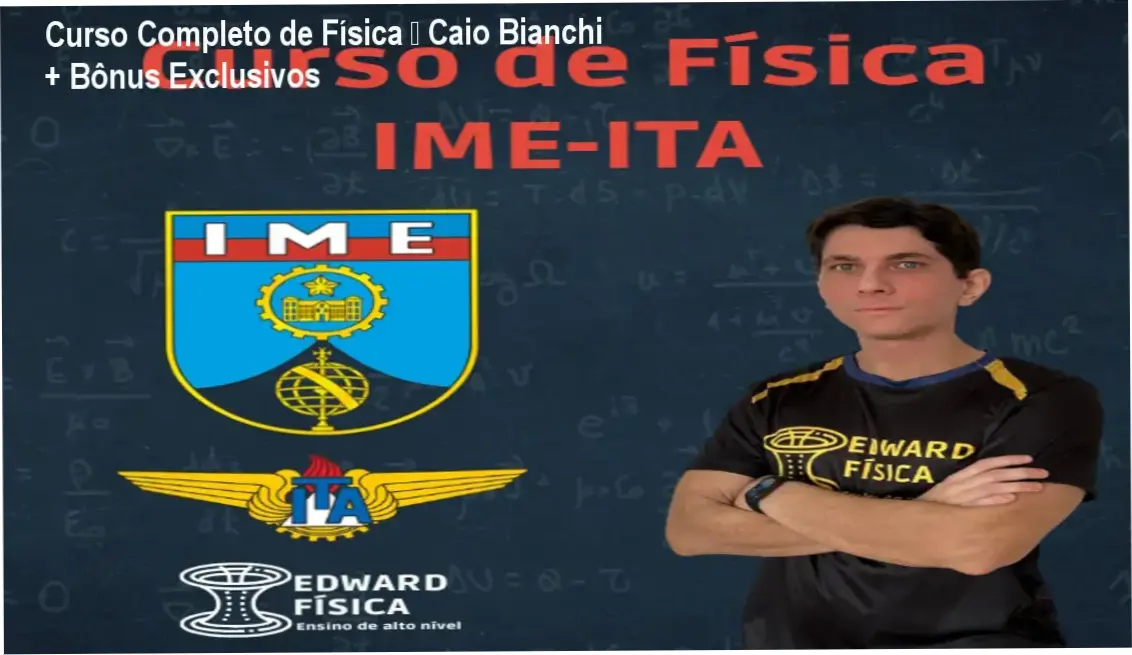 Curso Completo de Física de Caio Bianchi + bônus, brindes e materiais complementares