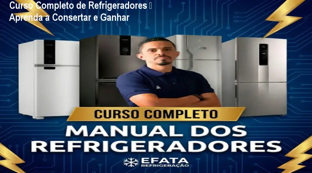 curso completo refrigeradores manual geladeiras ebook pratico Curso Completo de Refrigeradores – Aprenda a Consertar e Ganhar Tela do curso online de manutenção de geladeiras mostrando videoaulas e manuais