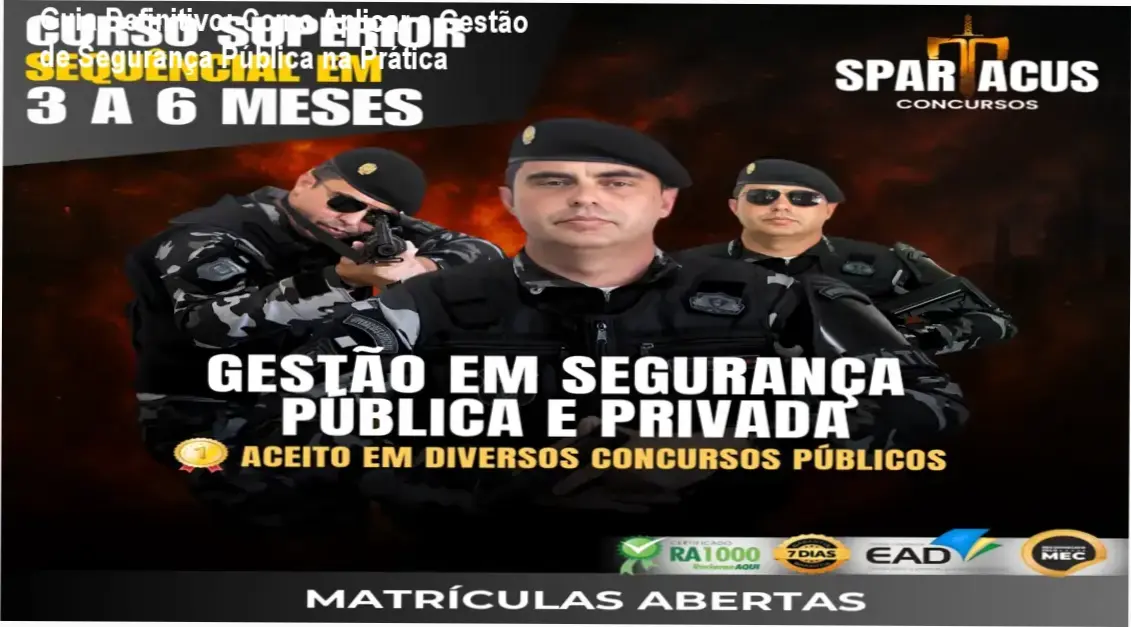 Imagem ilustrativa do Curso Superior Sequencial em Gestão de Segurança Pública e Privada da Spartacus