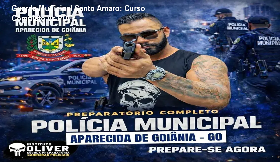 curso guarda municipal santo amaro instituto oliver beneficios Guarda Municipal Santo Amaro: Curso Completo vs PDFs Imagem do curso online de Guarda Municipal de Santo Amaro mostrando aulas em vídeo, suporte jurídico e preparação para TAF
