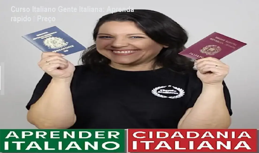 Tela do Curso Italiano Completo Gente Italiana mostrando módulos de A1 a B2 para aprendizado rápido
