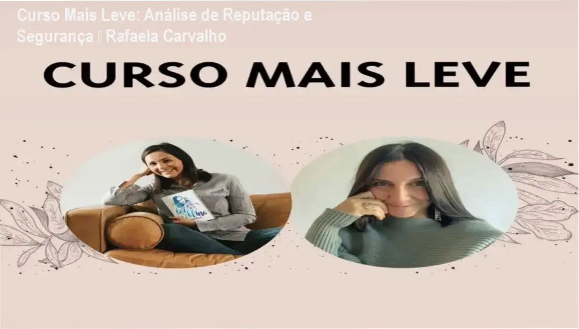 Curso Mais Leve Rafaela Carvalho reputação, segurança e confiabilidade