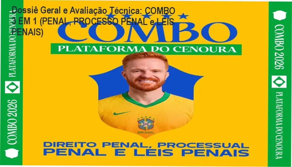 Gráfico de desempenho técnico do ecossistema COMBO 3 EM 1 (PENAL, PROCESSO PENAL e LEIS PENAIS)