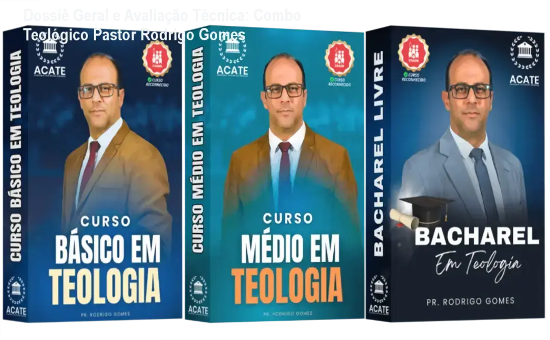 Gráfico de desempenho técnico do ecossistema Combo Teológico Pastor Rodrigo Gomes