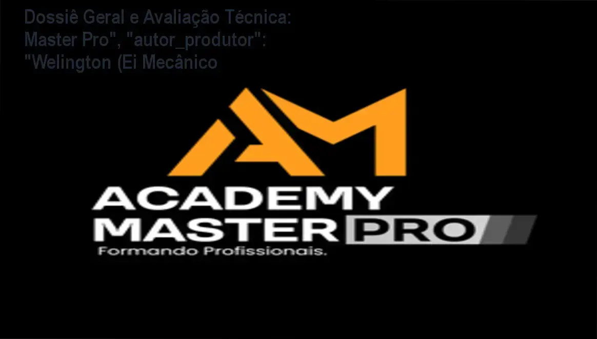 Gráfico de desempenho técnico do ecossistema Master Pro", "autor_produtor": "Welington (Ei Mecânico