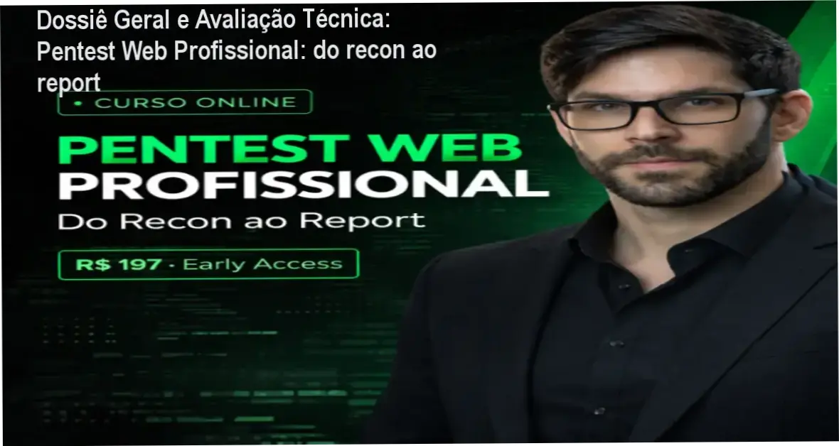 Gráfico de desempenho técnico do ecossistema Pentest Web Profissional: do recon ao report