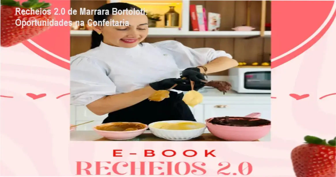 E-book Recheios 2.0 de Marrara Bortoloti – carreira de confeiteiro e aplicação prática
