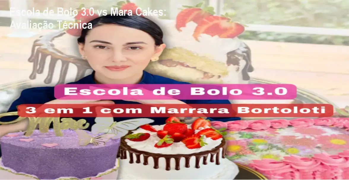Escola de Bolo 3.0 de Marrara Bortoloti comparada com Mara Cakes e outros cursos