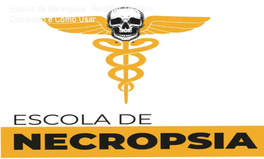 Imagem do curso Escola de Necropsia mostrando módulos de ciências mortuárias