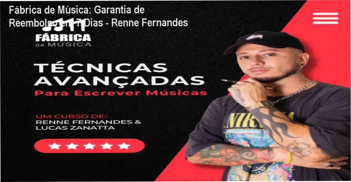 Fábrica de Música de Renne Fernandes – política de reembolso e garantia