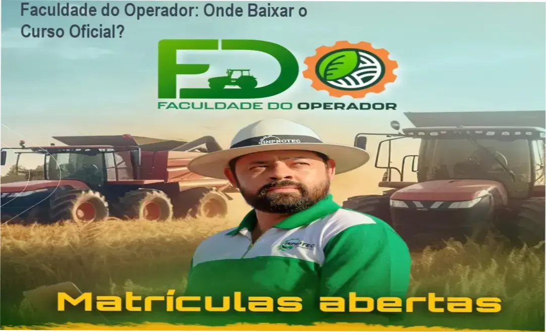 Tela do portal da Inprotec mostrando acesso ao curso Faculdade do Operador