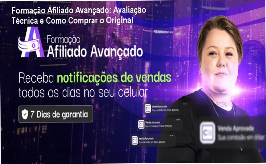 Imagem do curso Formação Afiliado Avançado com Kit Fast Dólar, destacando segurança e originalidade