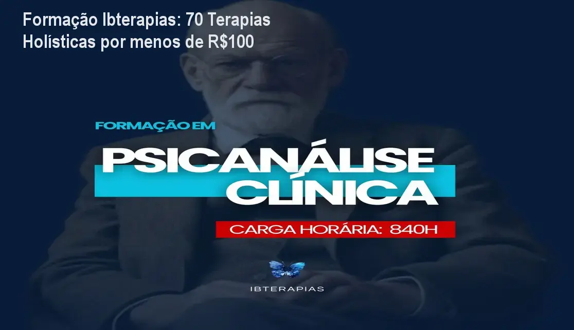 Imagem da capa da Formação Completa em 70 Terapias Holísticas Ibterapias, mostrando certificados e selo RQH
